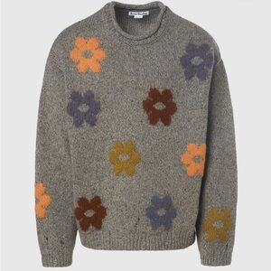 Acne Studios Grey Flower Sweater Size L